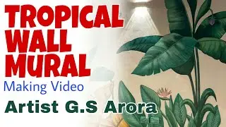 Tropical Wall Mural Painting | Outdoor Wall Art Idea, Artist G.S Arora from @WallPaintingMumbai​