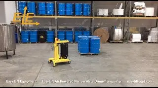 EasyLift SL Narrow Aisle Drum Transporter with Air Powered Lift - Easy Lift Equipment