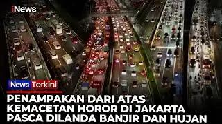 Penampakan dari Atas Kemacetan di Jalan Haryono Pasca Banjir dan Hujan Deras Jakarta | iNews Terkini