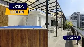 LEBLON RUA JERÔNIMO MONTEIRO LUXO 250M² COBERTURA ÚNICA PANORÂMICA TODA REFORMADA VISTA MAR 3 VAGAS
