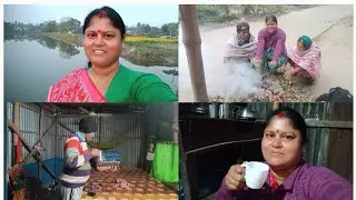 হাড় হিম করা ঠান্ডায় বরকে সকাল সকাল কাজে পাঠিয়ে দিলাম। শিমলা কেউ হার মানিয়ে দেবে গ্রামের পরিবেশ।