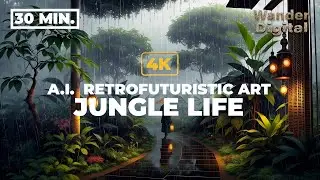 Misty Jungle Rainforest in 4K AI-generated Art and Nature Sounds 🎋 | Wander Digital