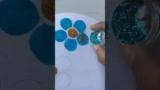 Glitter art Flower 😍#diy #craft #art #shorts