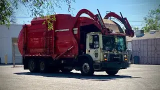 American Reclamation&rsquo;s Former ACE-Disposal 2012 Mack MRU McNeilus CNG Front Loader Garbage Truck!