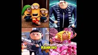 Ranking Every DESPICABLE ME & MINIONS Movies From WORST to BEST... #shorts
