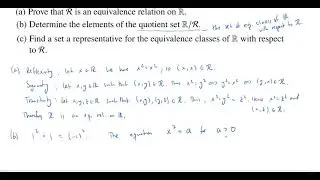 Equivalence Relations, Classes, and Representatives, Superquiz 2 Problem 14