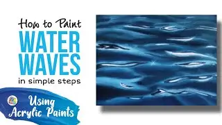 How to paint Water surface / Water Ripple | Using Acrylic colours| Easy Technique | Mohit das | ABC