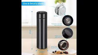 LED Display Premium Flask|Vacuum Insulated Water Bottle|Hot & Cool LED Indicator Display Temp WB