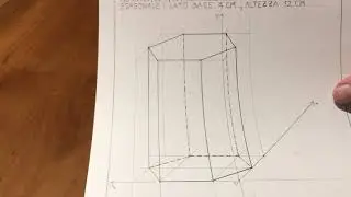 Assonometria Cavaliera di Prisma a base esagonale