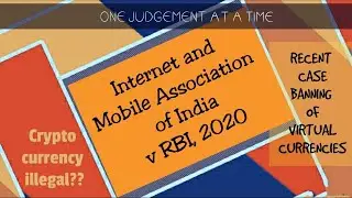 Crypto currency case | Internet & Mobile Association of India v RBI 2020 |Recent| Constitutional Law