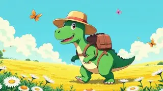 Cute Dino Adventure Walk 🦋 Soft Lofi Beats for Study & Chill ☀️ Lofi Hip Hop for Relaxation