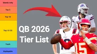 My NFL 2026 QB Tier List. 