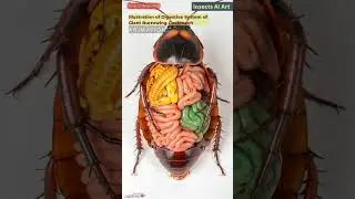 Illustration of Giant Burrowing Cockroach's Animation | Insects AI Art | 04