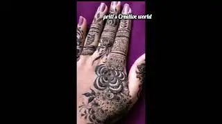 Stylish simple mehendi transition| Easy henna | Flower design | Finger mehendi design 