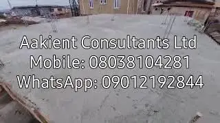 Upper floor slab after completion of concrete casting.