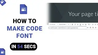How to Make Code Font on Google Sites [NEW]