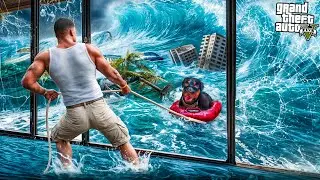 Franklin Survived The Biggest Tsunami in GTA 5