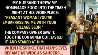 My husband threw my stew into the trash: “You peasant woman!” The company owner took it out, tast...