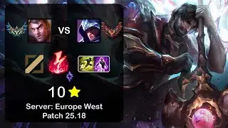 Jayce Mid vs Talon - EUW Challenger - Patch 25.18