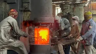 Inside the factory, pneumatic automatic hammer machine forging process 180-210Kg Die Plates #forging