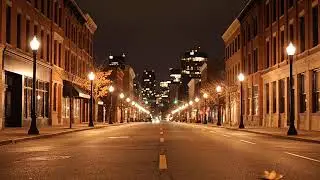 Relaxing City Night Ambience with Subtle Urban Background Noise