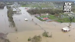Drone video shows intense flooding in Kentucky