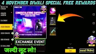 4 NOVEMBER DIWALI SPECIAL FREE REWARDS | MAGIC STORE UPDATE | 100% CONFIRM | FF NEW EVENT |