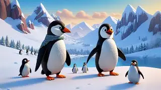Little Penguins Go Waddle Waddle | Cute Penguin Song for Kids | Fun Animal Nursery Rhyme