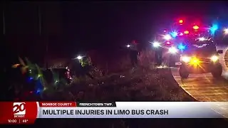 Multiple injured after limo bus overturns on I-75 in Monroe County