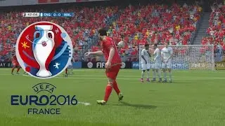 Gareth Bale Amazing Free Kick Vs England | Euro 2016 | FIFA 16 Remake