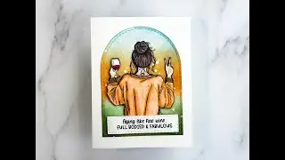 Peace Sign Girl Card Making ~ Add Dimension & Texture sw