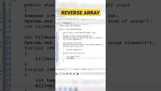 Reverse array in java 😱🤩simple logic | 