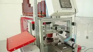 Urbinati ETC Pots Labeller and Stacker - Rotomation