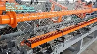 Double wire chain link fence machine for cyclone wire