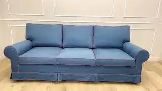 ANONIMO SOFA 3 SEATS Linear sofa covered in velvet or fabric