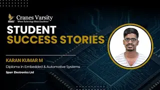 Testimonial by Karan Placed in Sparr Electronics Limited PG Diploma in Embedded & Automotive Systems