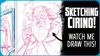 Sketching Cirino from My Neighbor Necromancer Issue 2!