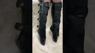 Sorbern Sexy Heelless Ballet Boots With 8 Locks Knee High Lockable Zipper Front Lace Up Inside