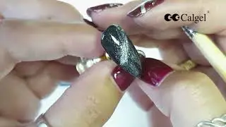 How to use -  Calgel art glitter to create a gradient effect