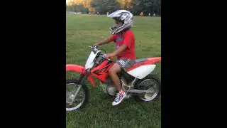 Crf80f first ride using a clutch