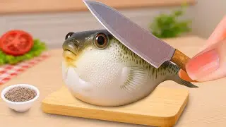 How to Cook Blow Fish with Rice 🐠 Miniature Puffer Fish Curry Recipe in Clover Mini Kitchen