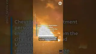 Massive fire erupts at Chevron refinery near Los Angeles #Shorts