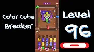 Color Cube Breaker Level 96 Gameplay 🎮 | Smash Cubes Puzzle Game | Go Answer