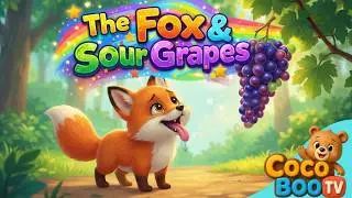 THE FOX 🦊 and THE SOUR GRAPES Story in English | #Kids Moral Story #English Kids Story #thefox