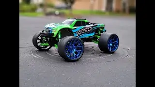 Traxxas Maxx 4s Speed Pass, Castle Mamba Monster X 8s, Stock Motor, Sweep Monster Slicks Tires
