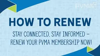 Renew Your PVMA Dues