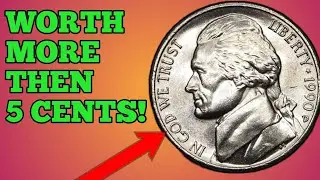 AMERICA'S 1990 FIVE CENT COIN TREASURE! Big Worth Money!