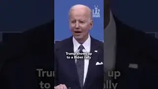 Trump shows up at a Biden rally. #joebiden #donaldtrump #election #letsgobrandon #funny #fyp #viral