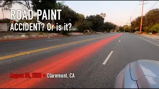 Paint on road brightens Arrow Highway