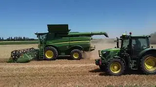 New combaine!/Új kombájn! Búza aratás. John Deere TEAM John Deere S770i
